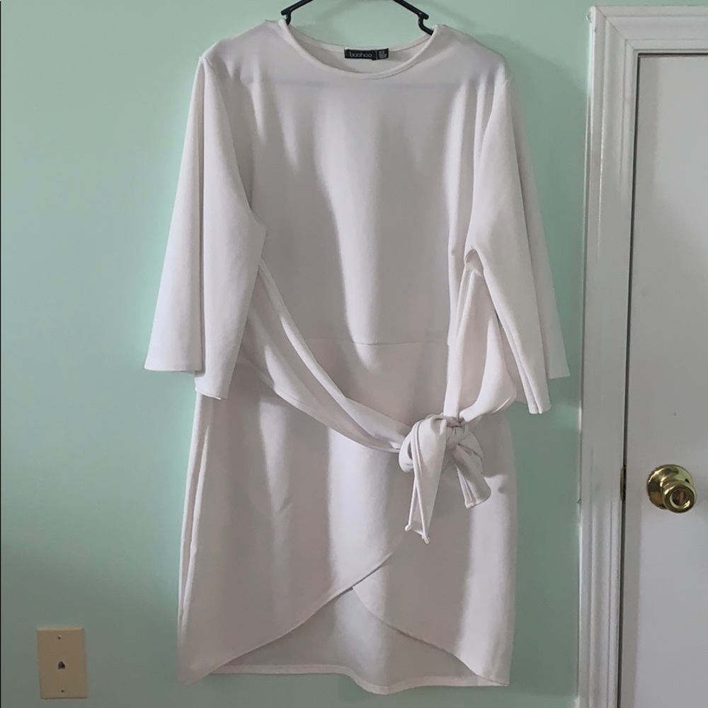White tie waist dress